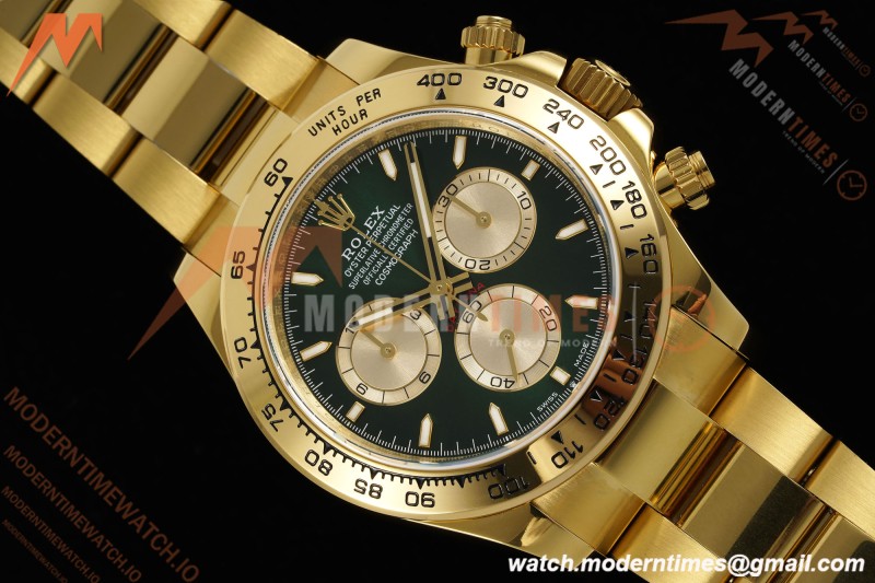 Rolex - Daytona 126508 40mm Gain Weight YG/YG Green/Gold/Stk QF V6 SH4131