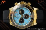 Rolex - Daytona 126518LN 40mm Gain Weight CER/YG/RU Blu/Blk Turquoise Dial QF V10 SH4131
