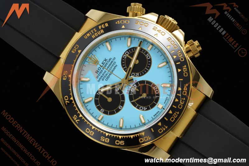 Rolex - Daytona 126518LN 40mm Gain Weight CER/YG/RU Blu/Blk Turquoise Dial QF V10 SH4131