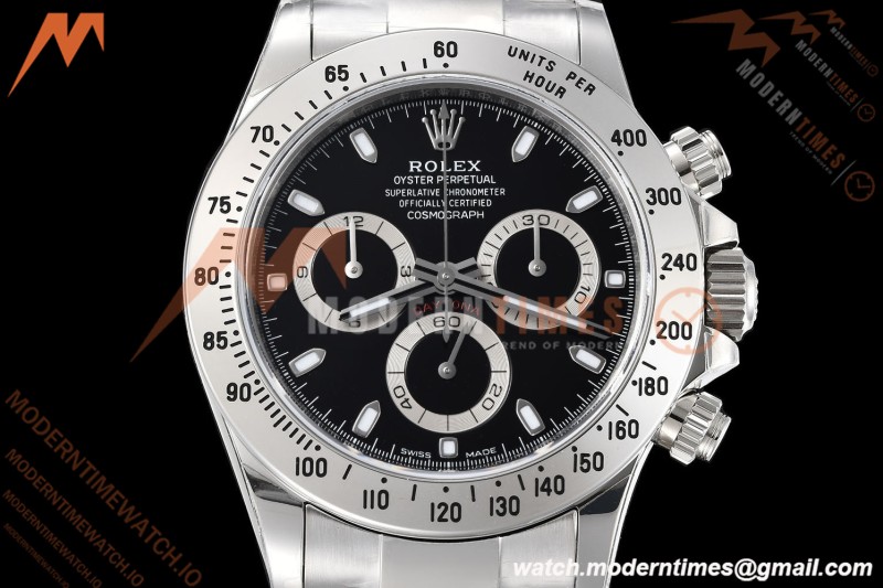 Rolex - Daytona 116520 40mm 904L SS/SS Blk/Stk VSF DD4130