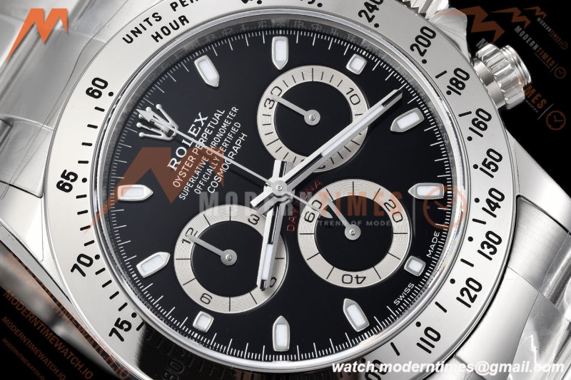 Rolex - Daytona 116520 40mm 904L SS/SS Blk/Stk VSF DD4130