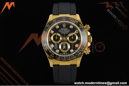 Rolex - Daytona 116518LN 40mm Gain Weight CER/YG/RU Blk/Gold/Dia QF V11 SH4130