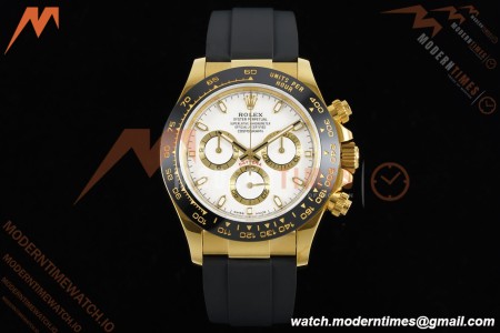 Rolex - Daytona 116518LN 40mm Gain Weight CER/YG/RU Wht/Stk QF V11 SH4130