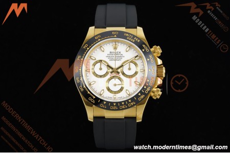 Rolex - Daytona 116518LN 40mm Gain Weight CER/YG/RU Wht/Stk QF V11 SH4130