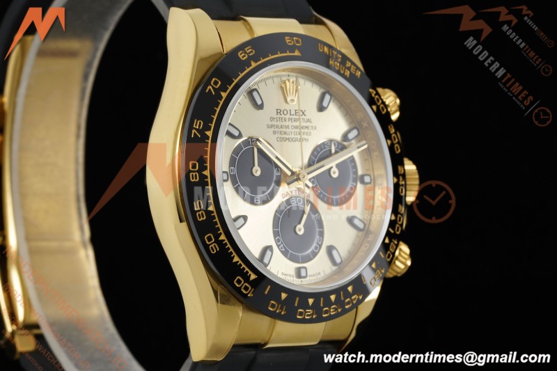 Rolex - Daytona 116518LN 40mm Gain Weight CER/YG/RU Gold/Blk/Stk QF V11 SH4130