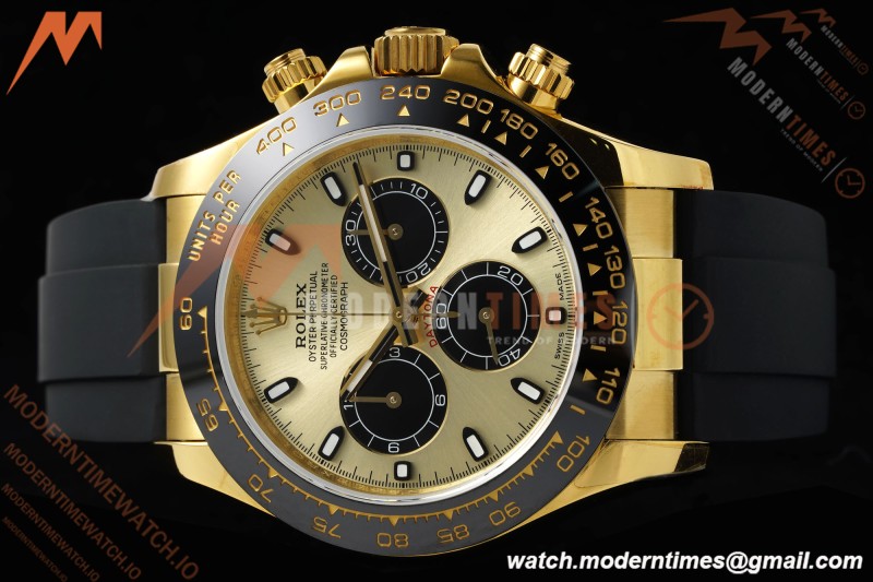 Rolex - Daytona 116518LN 40mm Gain Weight CER/YG/RU Gold/Blk/Stk QF V11 SH4130