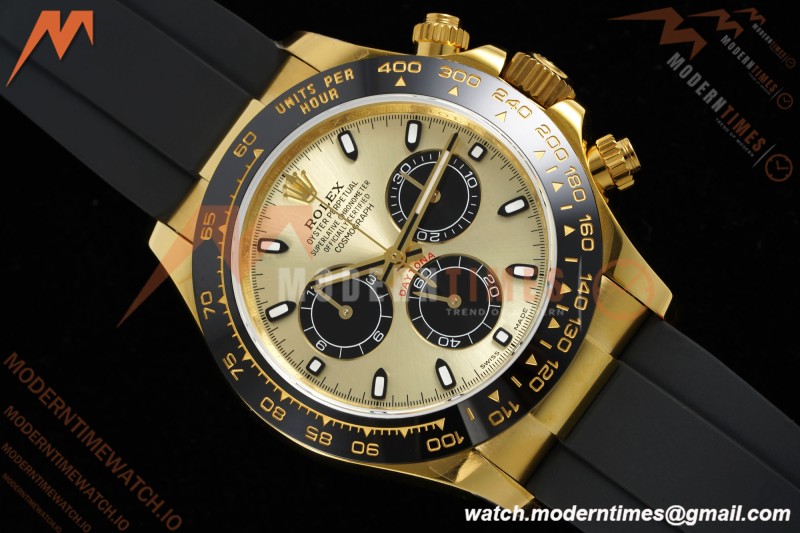 Rolex - Daytona 116518LN 40mm Gain Weight CER/YG/RU Gold/Blk/Stk QF V11 SH4130