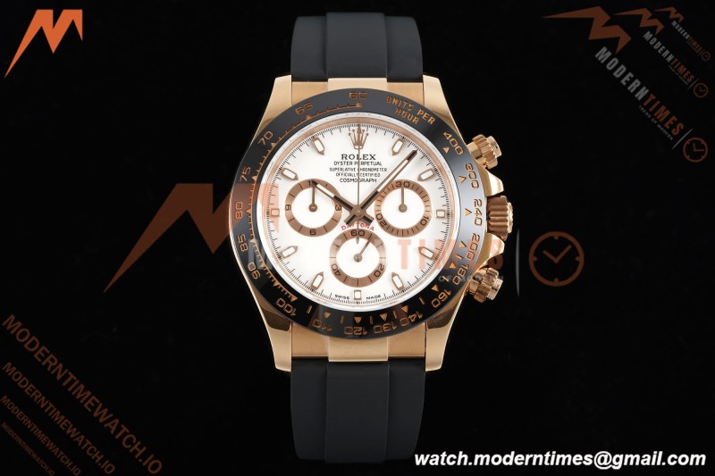 Rolex - Daytona 116515LN 40mm Tungsten Gain Weight RG/RU White Dial QF V11 SH4130