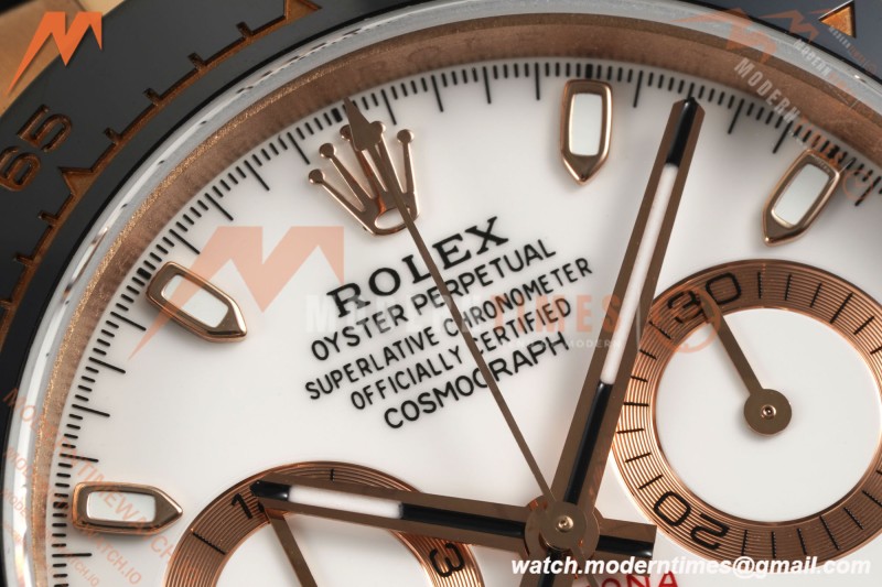 Rolex - Daytona 116515LN 40mm Tungsten Gain Weight RG/RU White Dial QF V11 SH4130