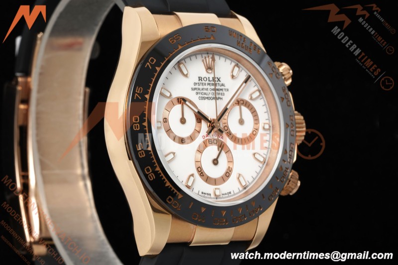Rolex - Daytona 116515LN 40mm Tungsten Gain Weight RG/RU White Dial QF V11 SH4130