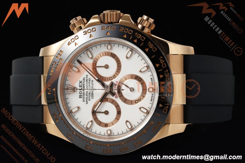 Rolex - Daytona 116515LN 40mm Tungsten Gain Weight RG/RU White Dial QF V11 SH4130