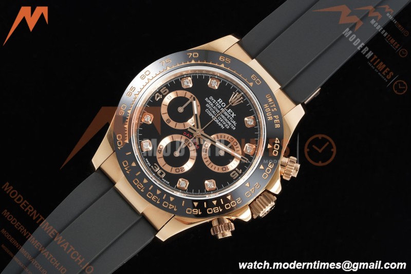 Rolex - Daytona 116515LN 40mm Tungsten Gain Weight RG/RU Blk/Dia QF V11 SH4130