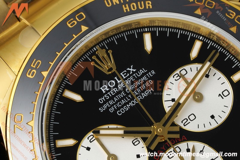 Rolex - Daytona 126528LN Le Mans 40mm 904L Ceramic YG/YG Blk/Stk QF V5 SH4132