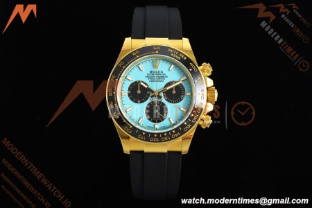 Rolex - Daytona 126518LN 40mm Gain Weight CER/YG/RU Blu/Blk Turquoise Dial APSF SH4131