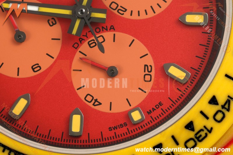Rolex - Daytona DiW Volcano 40mm Yellow Carbon Fiber FC/NY Red Dial DIWF DD4801