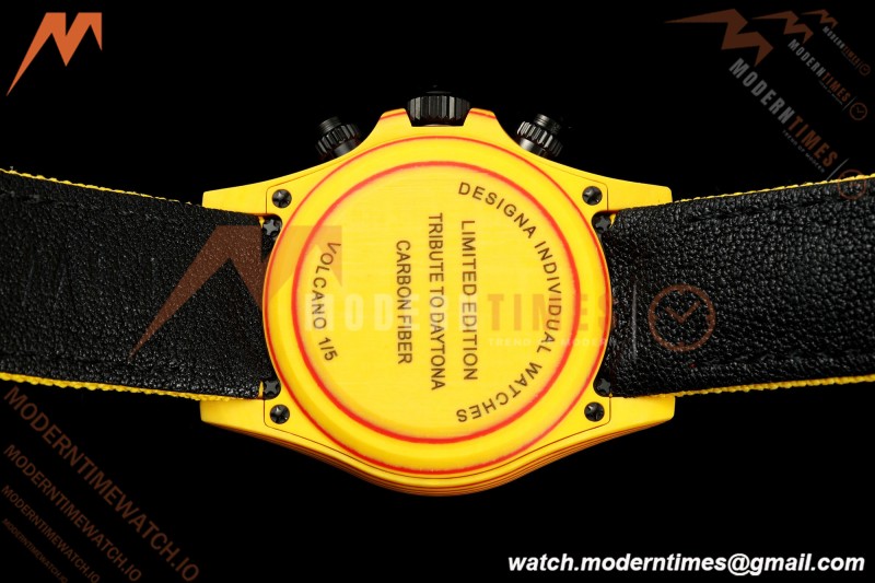 Rolex - Daytona DiW Volcano 40mm Yellow Carbon Fiber FC/NY Red Dial DIWF DD4801