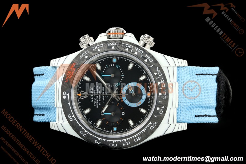 Rolex - Daytona 40mm DiW Racing Blue White Carbon Fiber FC/NY Black Dial DIWF DD4801 | 롤렉스 - 데이토나 40mm DiW 레이싱 블루 화이트 카본 파이버 FC/NY 블랙 다이얼 DIWF DD4801