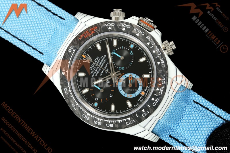 Rolex - Daytona 40mm DiW Racing Blue White Carbon Fiber FC/NY Black Dial DIWF DD4801 | 롤렉스 - 데이토나 40mm DiW 레이싱 블루 화이트 카본 파이버 FC/NY 블랙 다이얼 DIWF DD4801