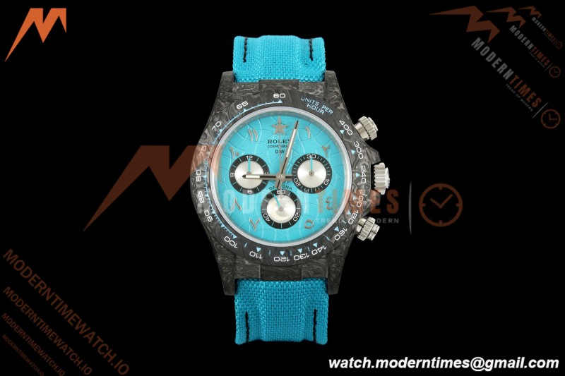 Rolex - Daytona 40mm DiW Ramadan CL Black Carbon Fiber FC/NY Blue Arabic Dial DIWF DD4801 | 롤렉스 - 데이토나 40mm DiW 라마단 CL 블랙 카본 파이버 FC/NY 블루 아라비아 다이얼 DIWF DD4801