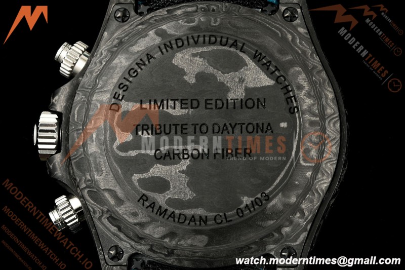 Rolex - Daytona 40mm DiW Ramadan CL Black Carbon Fiber FC/NY Blue Arabic Dial DIWF DD4801 | 롤렉스 - 데이토나 40mm DiW 라마단 CL 블랙 카본 파이버 FC/NY 블루 아라비아 다이얼 DIWF DD4801