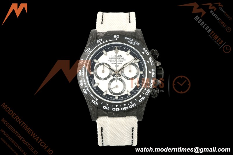 Rolex - Daytona 40mm DiW Cream V2 Black Carbon Fiber FC/NY White Dial N6F SA4130 | 롤렉스 - 데이토나 40mm DiW 크림 V2 블랙 카본 파이버 FC/NY 화이트 다이얼 N6F SA4130