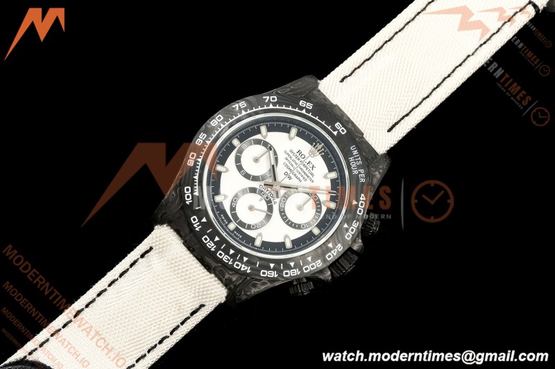 Rolex - Daytona 40mm DiW Cream V2 Black Carbon Fiber FC/NY White Dial N6F SA4130 | 롤렉스 - 데이토나 40mm DiW 크림 V2 블랙 카본 파이버 FC/NY 화이트 다이얼 N6F SA4130