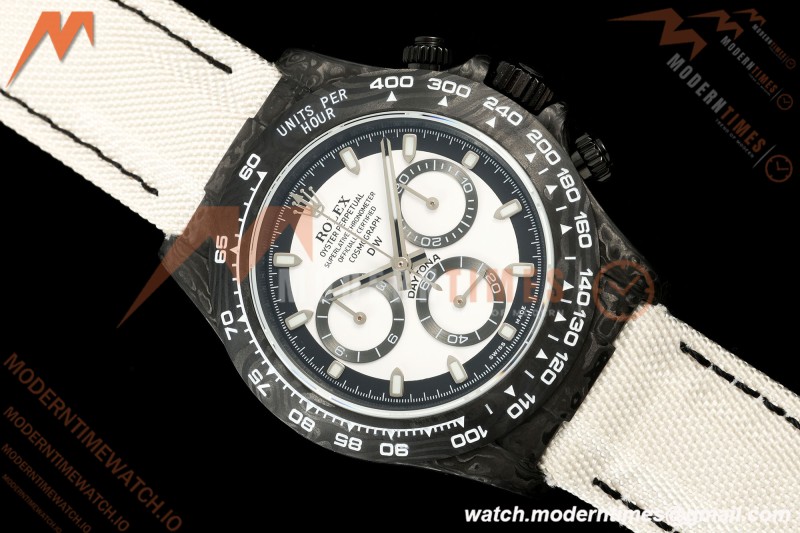Rolex - Daytona 40mm DiW Cream V2 Black Carbon Fiber FC/NY White Dial N6F SA4130 | 롤렉스 - 데이토나 40mm DiW 크림 V2 블랙 카본 파이버 FC/NY 화이트 다이얼 N6F SA4130