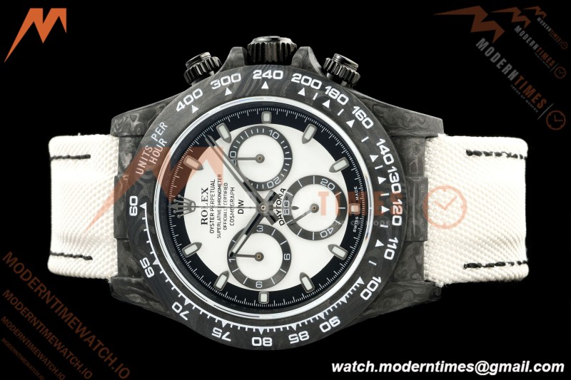 Rolex - Daytona 40mm DiW Cream V2 Black Carbon Fiber FC/NY White Dial N6F SA4130 | 롤렉스 - 데이토나 40mm DiW 크림 V2 블랙 카본 파이버 FC/NY 화이트 다이얼 N6F SA4130