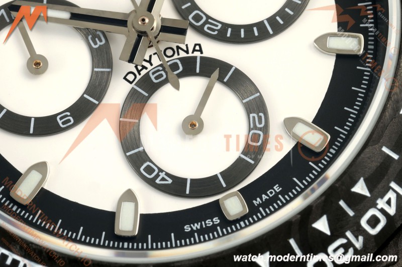 Rolex - Daytona 40mm DiW Cream V2 Black Carbon Fiber FC/NY White Dial N6F SA4130 | 롤렉스 - 데이토나 40mm DiW 크림 V2 블랙 카본 파이버 FC/NY 화이트 다이얼 N6F SA4130