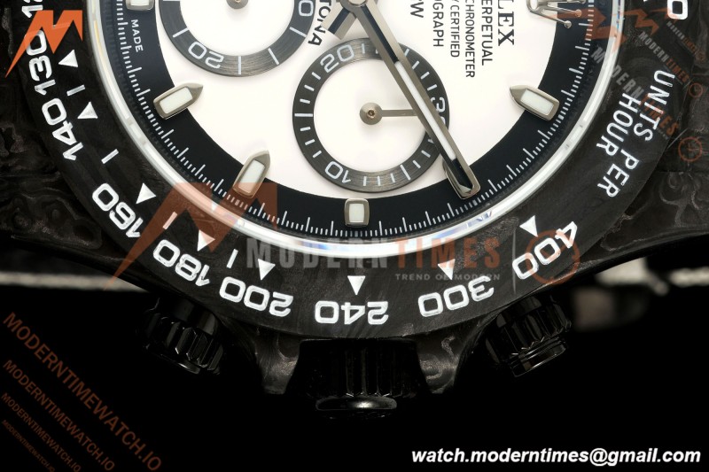 Rolex - Daytona 40mm DiW Cream V2 Black Carbon Fiber FC/NY White Dial N6F SA4130 | 롤렉스 - 데이토나 40mm DiW 크림 V2 블랙 카본 파이버 FC/NY 화이트 다이얼 N6F SA4130