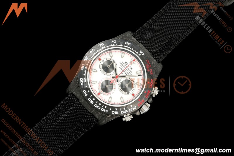 Rolex - Daytona 40mm DiW Speedster White Black Carbon Fiber FC/NY White Dial N6F SA4130 | 롤렉스 - 데이토나 40mm DiW 스피드스터 화이트 블랙 카본 파이버 FC/NY 화이트 다이얼 N6F SA4130