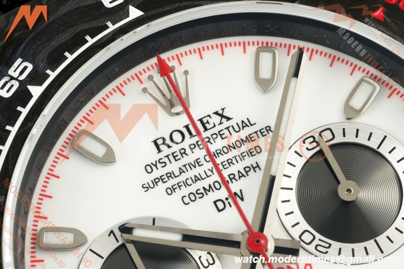 Rolex - Daytona 40mm DiW Speedster White Black Carbon Fiber FC/NY White Dial N6F SA4130 | 롤렉스 - 데이토나 40mm DiW 스피드스터 화이트 블랙 카본 파이버 FC/NY 화이트 다이얼 N6F SA4130