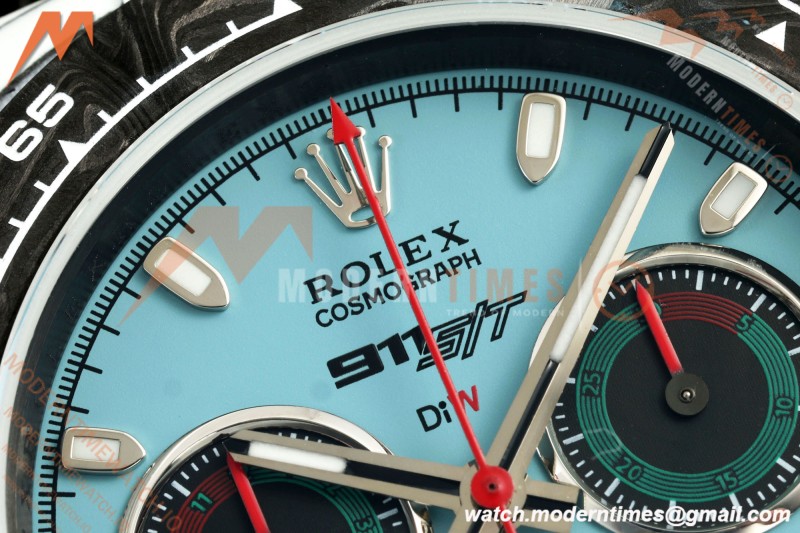 Rolex - Daytona 40mm DiW Porsche 911 S/T White Carbon Fiber FC/NY Blue Dial Sonic SA4130