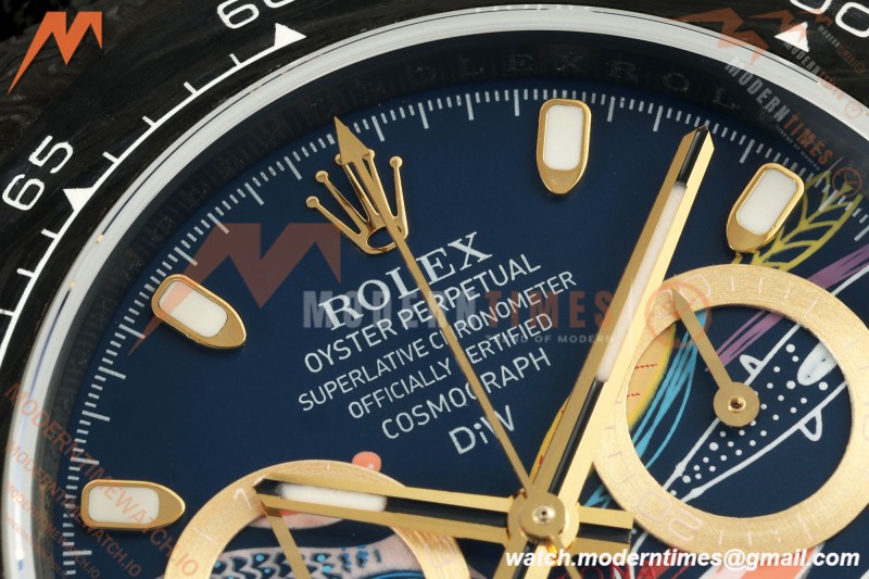 Rolex - Daytona 40mm DiW Blue Fish Black Carbon Fiber FC/NY Black Dial Sonic SA4130