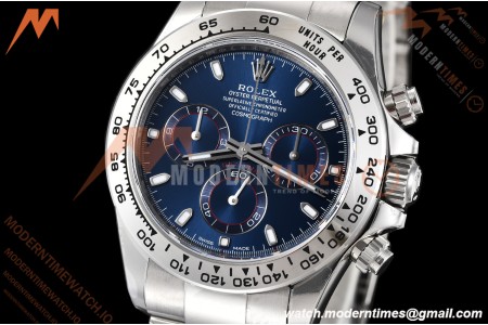 Rolex - Daytona 116509 40mm Gain Weight SS/SS Blu/Stk VSF V3 DD4130