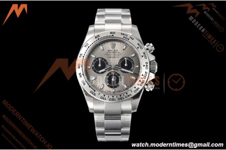 Rolex - Daytona 116509 40mm Gain Weight SS/SS Grey/Blk/Stk VSF V3 DD4130 | 롤렉스 - 데이토나 116509 40mm 게인 웨이트 스테인리스 스틸/스테인리스 스틸 그레이/블랙/스틸 VSF V3 DD4130