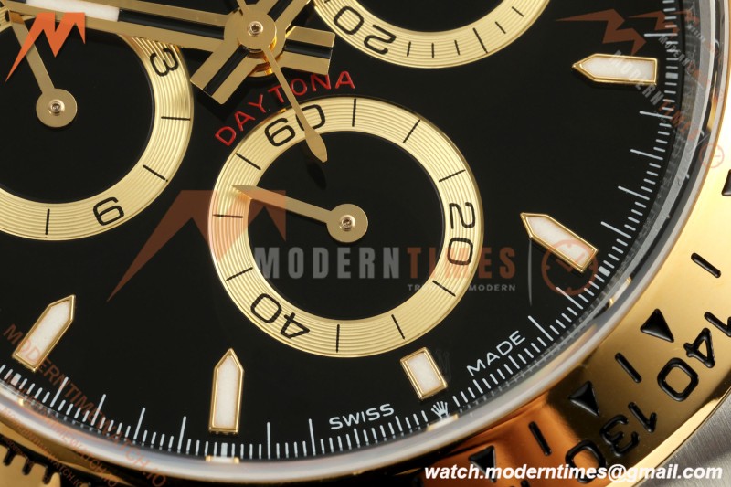 Rolex - Daytona 126503 40mm Gain Weight YG/SS Blk/Stk QF V6 SH4131