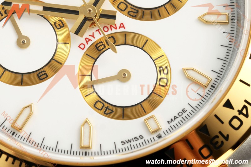 Rolex - Daytona 126503 40mm Gain Weight YG/SS Wht/Stk QF V6 SH4131