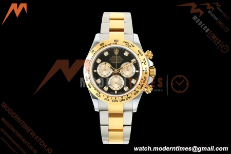 Rolex - Daytona 126503 40mm Gain Weight YG/SS Blk/Gold/Dia QF V6 SH4131