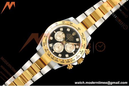 Rolex - Daytona 126503 40mm Gain Weight YG/SS Blk/Gold/Dia QF V6 SH4131