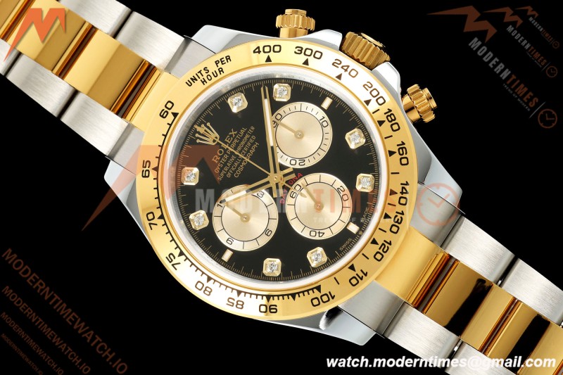 Rolex - Daytona 126503 40mm Gain Weight YG/SS Blk/Gold/Dia QF V6 SH4131 | 롤렉스 - 데이토나 126503 40mm 게인 웨이트 YG/SS 블랙/골드/다이아 QF V6 SH4131