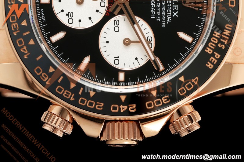 Rolex - Daytona 126525LN Le Mans 40mm 904L Gain Weight RG/RG Blk/Wht/Stk QF V9 SH4132