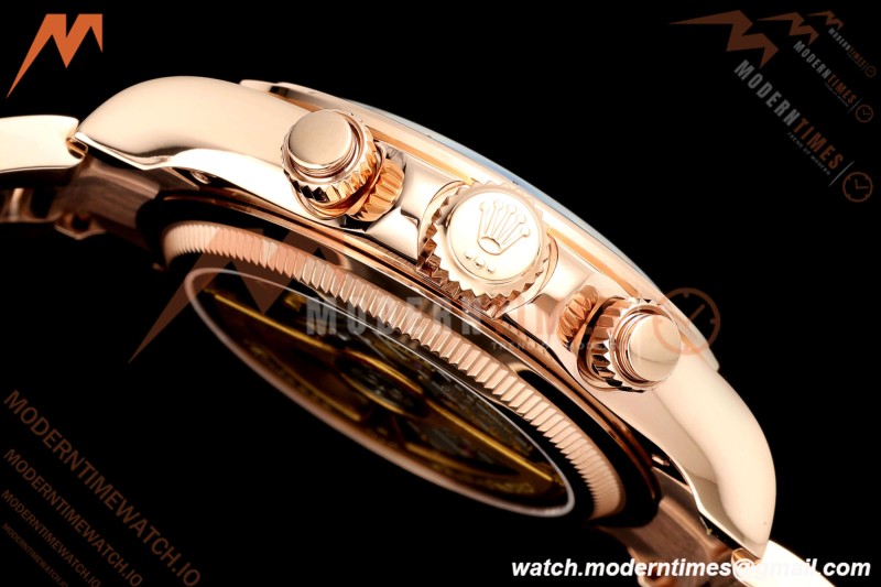Rolex - Daytona 126525LN Le Mans 40mm 904L Gain Weight RG/RG Blk/Wht/Stk QF V9 SH4132