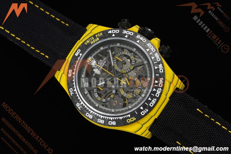Rolex - Daytona DiW BumbleBee 40mm Yellow Carbon Fiber FC/NY Skeleton Dial DIWF DD4801