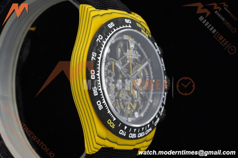 Rolex - Daytona DiW BumbleBee 40mm Yellow Carbon Fiber FC/NY Skeleton Dial DIWF DD4801