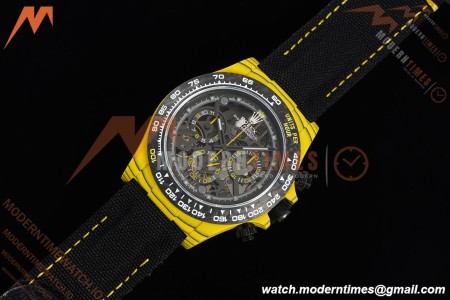 Rolex - Daytona DiW BumbleBee 40mm Yellow Carbon Fiber FC/NY Skeleton Dial DIWF DD4801 | 롤렉스 - 데이토나 DiW 범블비 40mm 옐로우 카본 파이버 FC/NY 스켈레톤 다이얼 DIWF DD4801