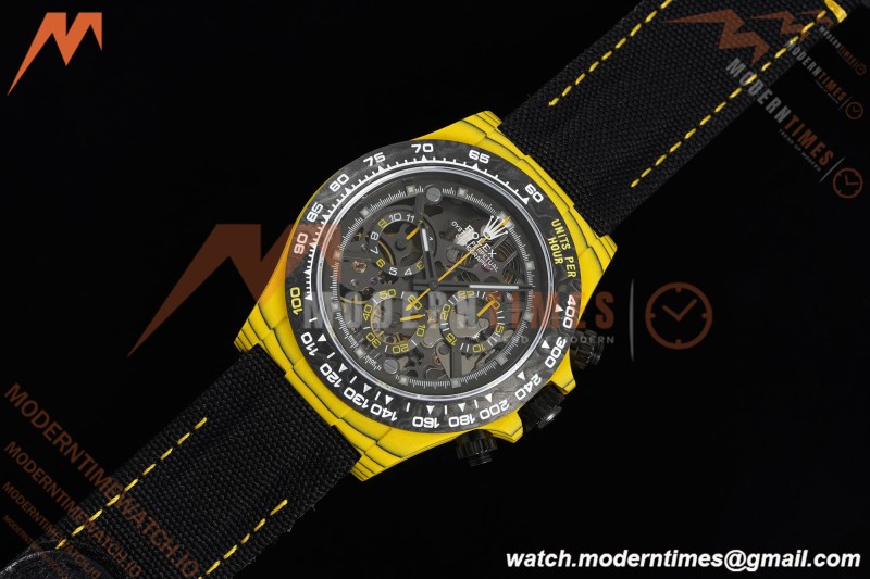 Rolex - Daytona DiW BumbleBee 40mm Yellow Carbon Fiber FC/NY Skeleton Dial DIWF DD4801