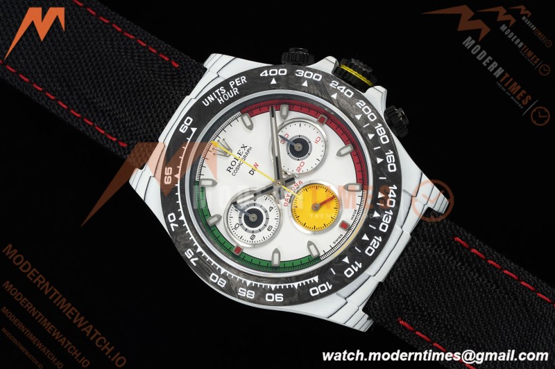 Rolex - Daytona 40mm DiW Ferrari White Carbon Fiber FC/NY White Dial Sonic SA4130