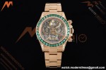 Rolex - Daytona Artisans De Genève “Poetry of Lights” RG/RG Emeralds Skeleton Dial ADGF SA4130 | 롤렉스 - 데이토나 아르티장 드 제네브 "빛의 시" RG/RG 에메랄드 스켈레톤 다이얼 ADGF SA4130