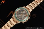 Rolex - Daytona Artisans De Genève “Poetry of Lights” RG/RG Emeralds Skeleton Dial ADGF SA4130 | 롤렉스 - 데이토나 아르티장 드 제네브 "빛의 시" RG/RG 에메랄드 스켈레톤 다이얼 ADGF SA4130